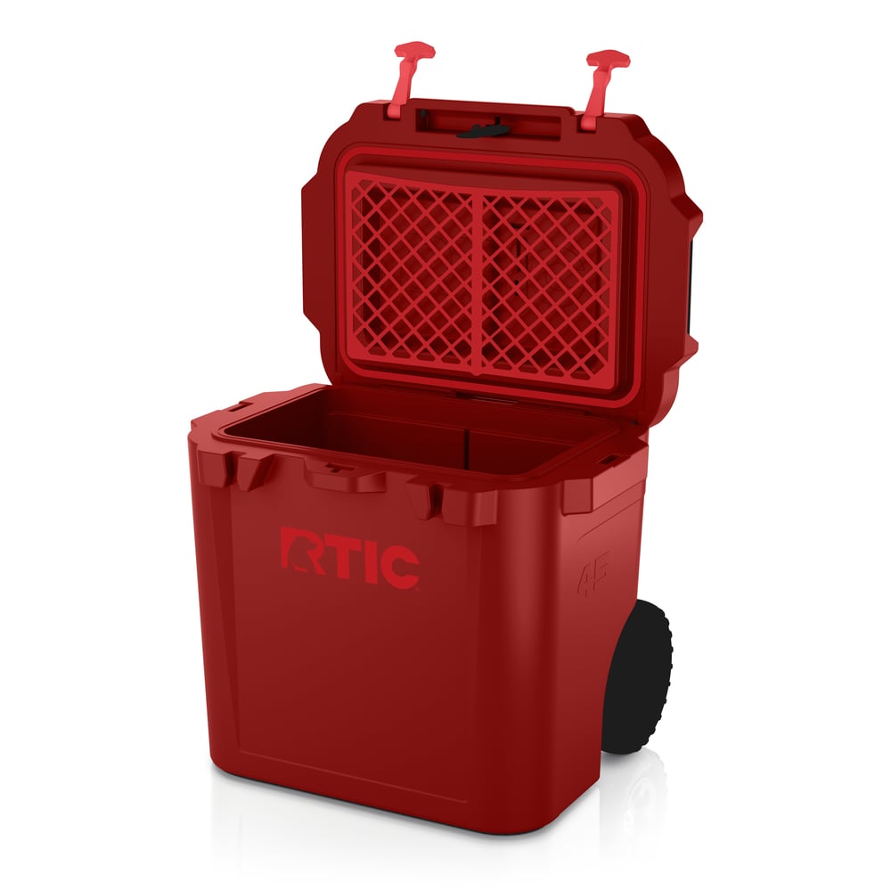 45 QT Ultra-Tough Wheeled Cooler Black Cherry - Image 3