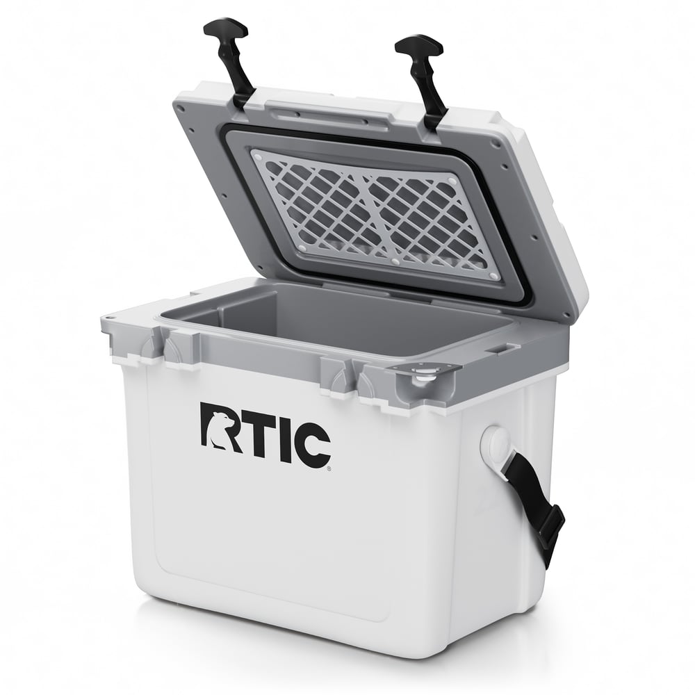 22 QT Ultra-Light Cooler White & Grey - Image 3