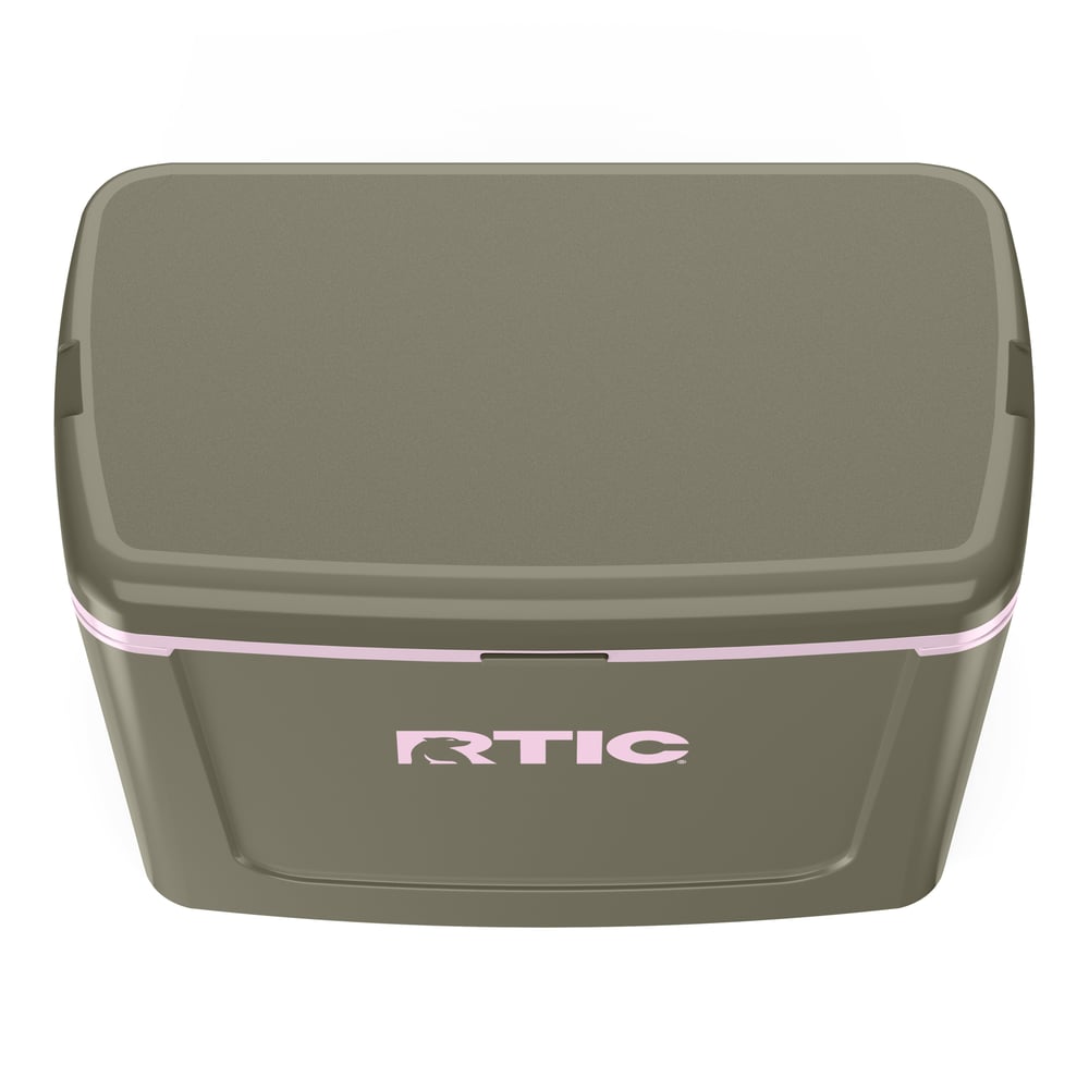 16 QT Road Trip Cooler Olive/Pale Pink - Image 7