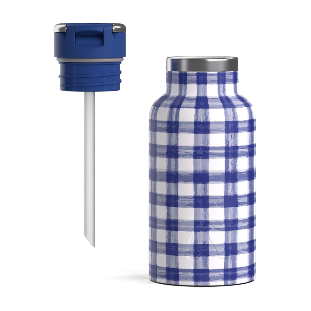 12oz Little Journey Bottle Cobalt Gingham - Image 7