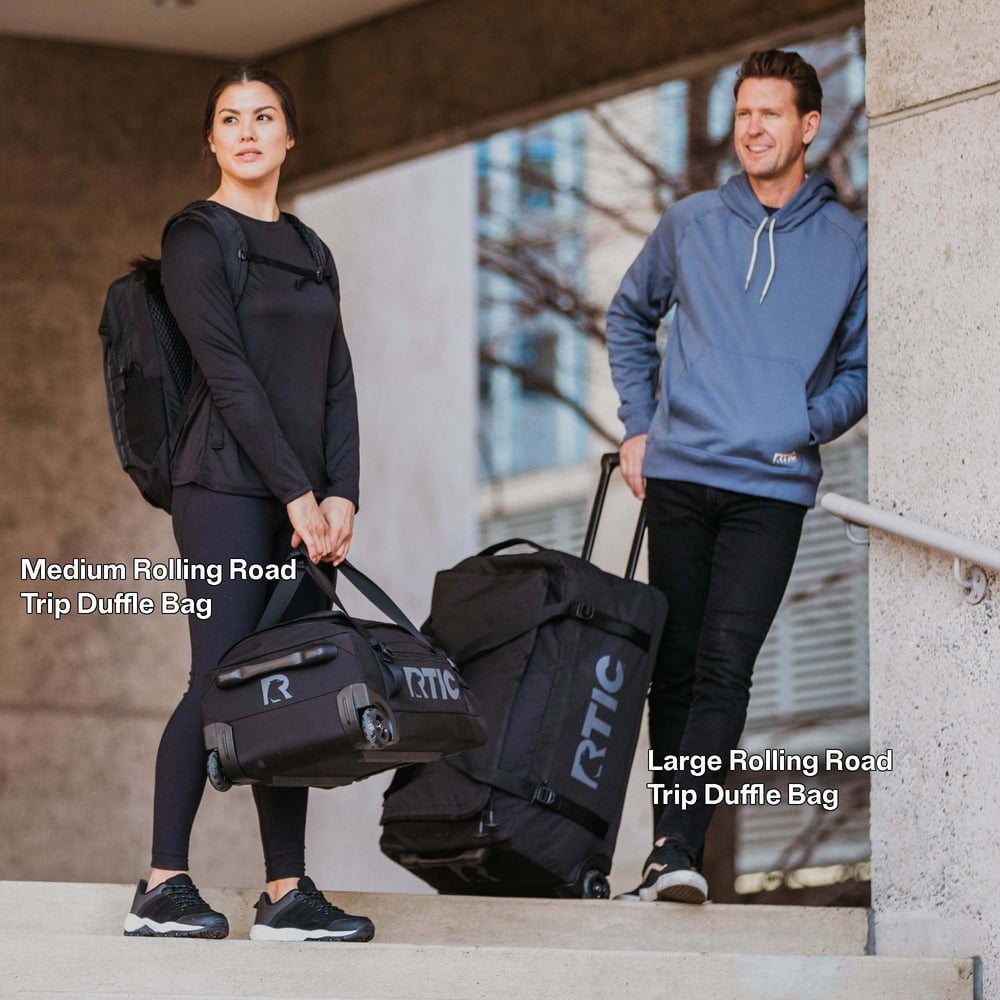 Road Trip Rolling Duffle Bag Navy & Denim - Image 2