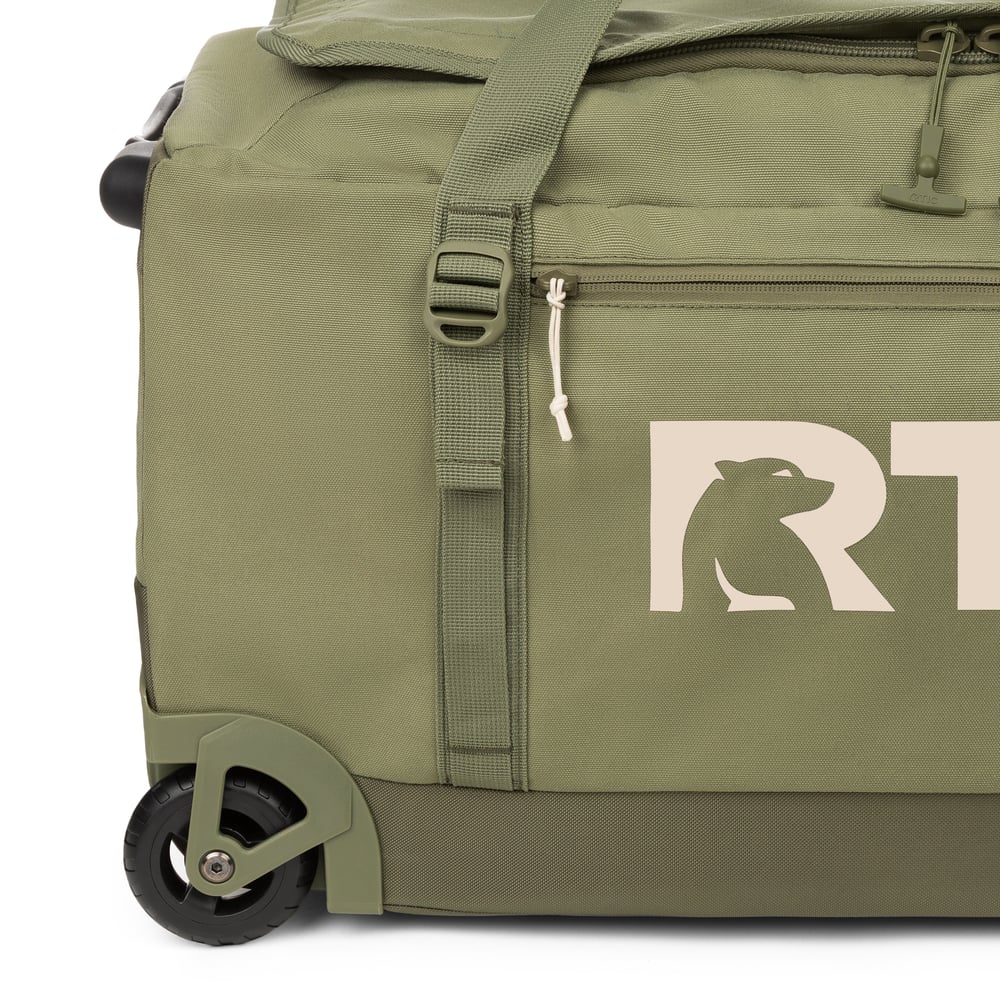 Road Trip Rolling Duffle Bag Olive & Beach - Image 12